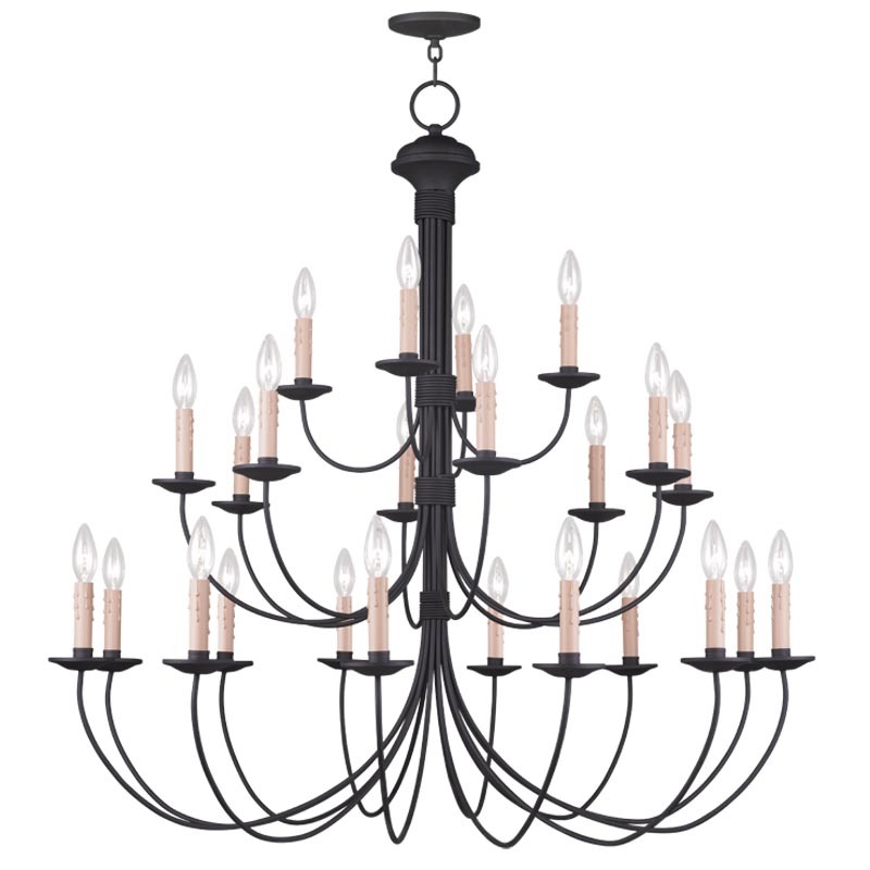 24 Light Black Chandelier