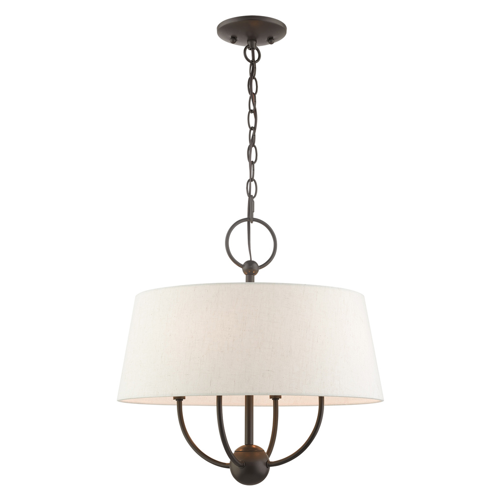 4 Lt English Bronze  Pendant Chandelier