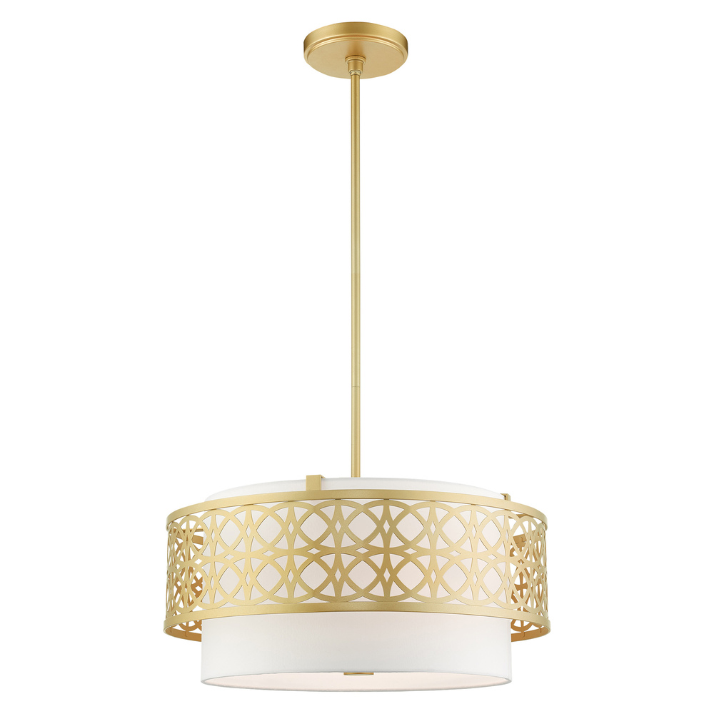 4 Lt Soft Gold Pendant Chandelier