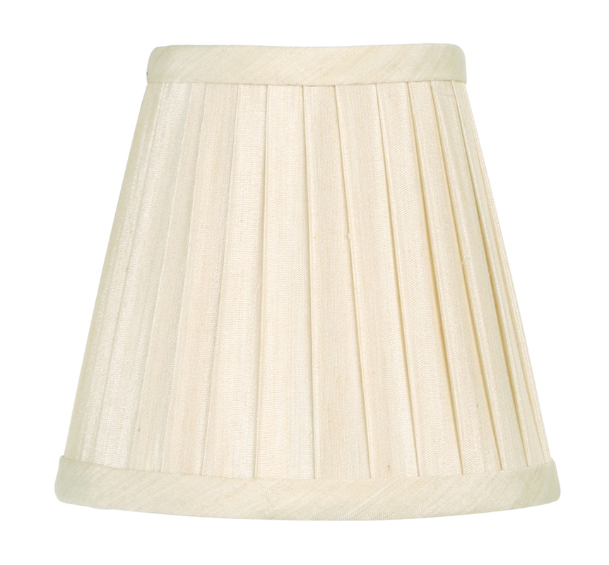 Off White Pleat Empire Silk Clip Shade