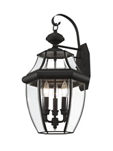 Livex Lighting 2351-04 - 3 Light Black Outdoor Wall Lantern