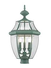 Livex Lighting 2354-06 - 3 Light Verdigris Outdoor Post Lantern