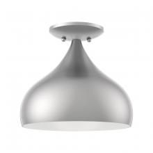 Livex Lighting 40980-91 - 1 Light Brushed Nickel Semi-Flush Mount