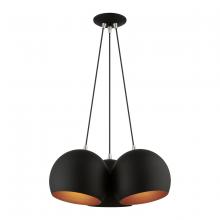 Livex Lighting 43393-04 - 3 Light Black Globe Pendant