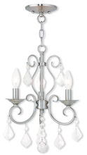 Livex Lighting 50763-91 - 3 Light BN Mini Chandelier/Ceiling Mount