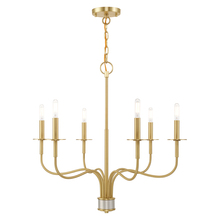 Livex Lighting 51326-12 - 6 Lt Satin Brass Chandelier