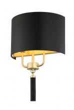 Varaluz 368W02GOB - Secret Agent 2-Lt Sconce - Painted Gold/Black Leather