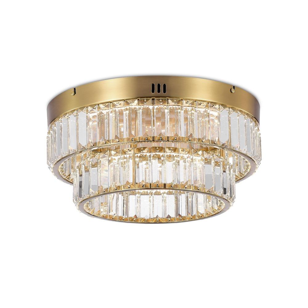 Stella Double Tier LED Flushmount Brushed Brass