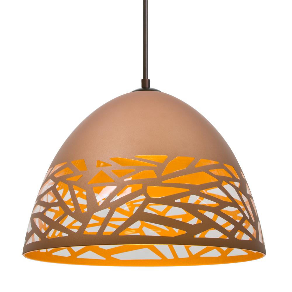 Besa Kiev Pendant, Copper, Bronze Finish, 1x9W LED, 15Ft. Cord