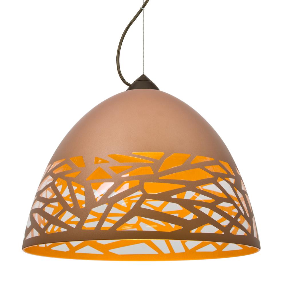 Besa Kiev Pendant, Copper, Bronze Finish, 1x60W Medium Base, 15Ft. Cord