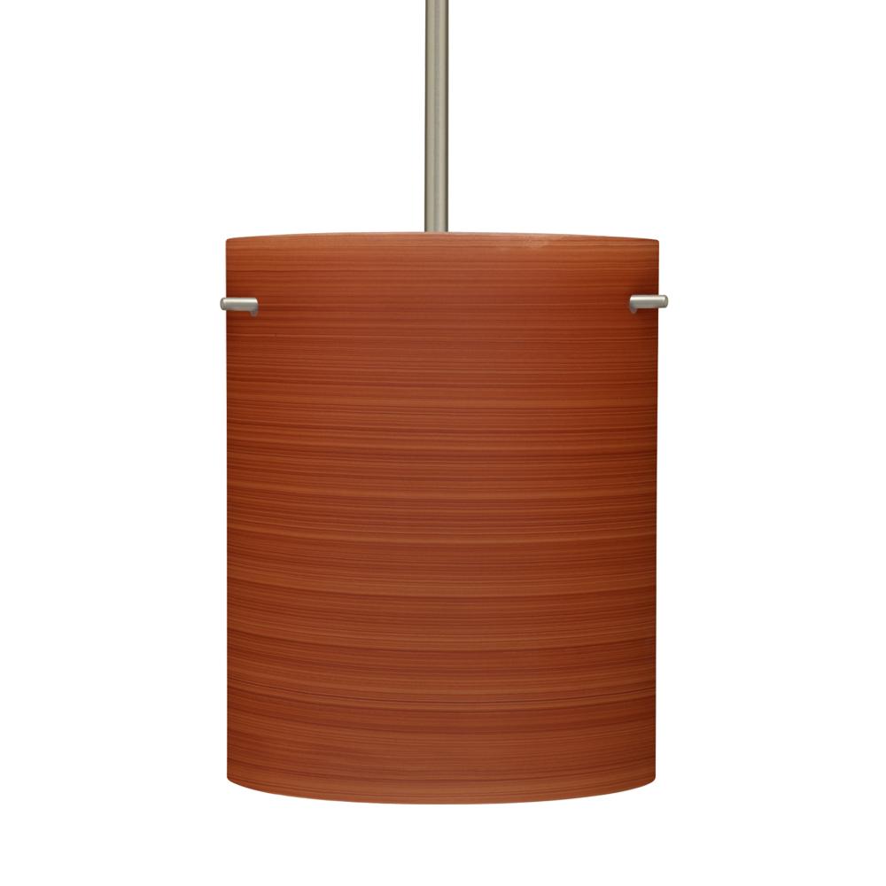 Besa Tamburo 8 Pendant Cherry Satin Nickel 1x11W LED, 15Ft. Cord