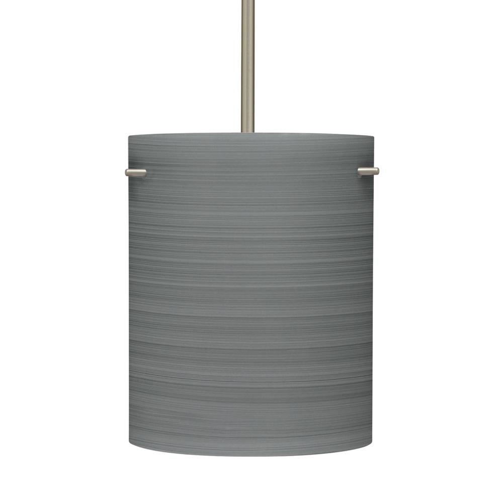 Besa Tamburo 8 Pendant Titan Satin Nickel 1x11W LED, 15Ft. Cord