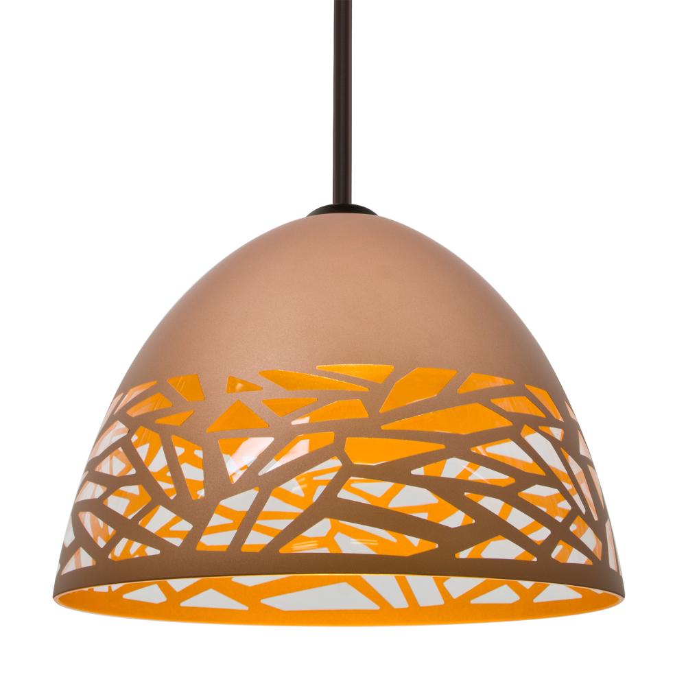 Besa Kiev Stem Pendant, Copper, Bronze Finish, 1x60W Medium Base, 15Ft. Cord