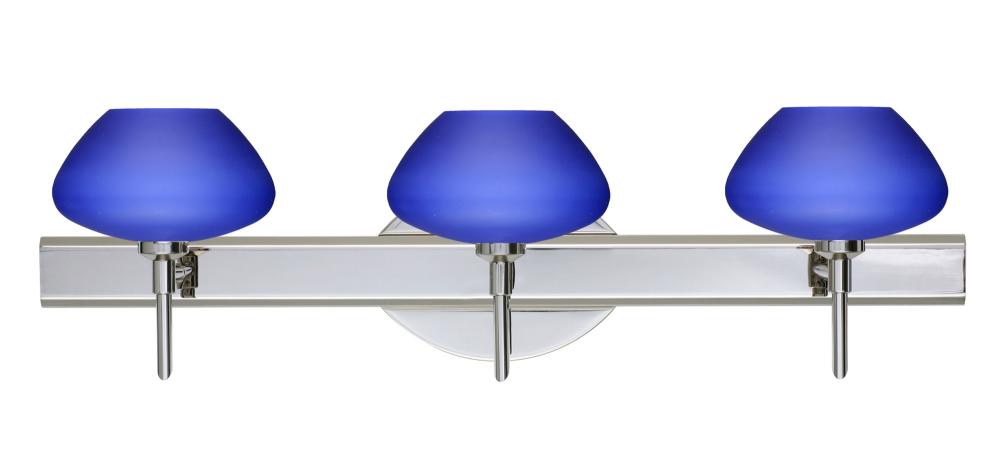 Besa Wall Peri Chrome Blue Matte 3x5W LED