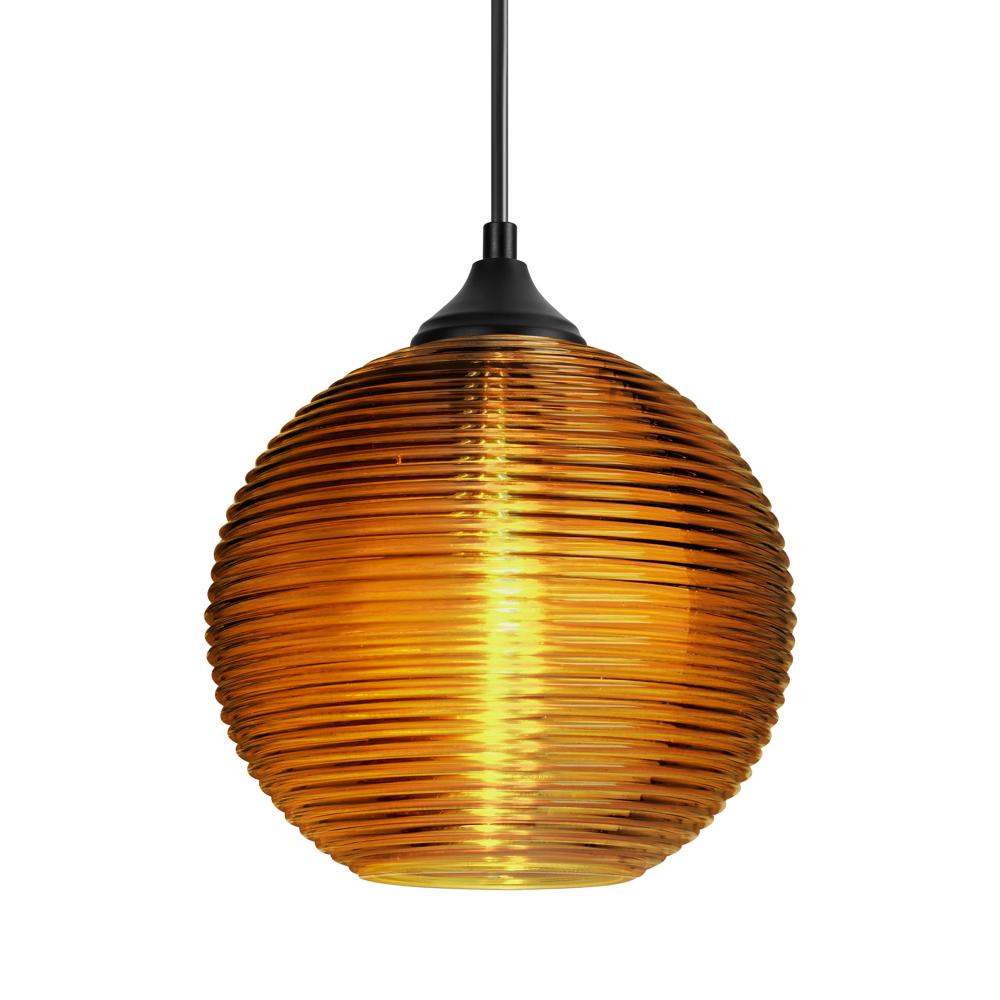 Besa Kristall 8 Pendant Black Amber 1x9W LED