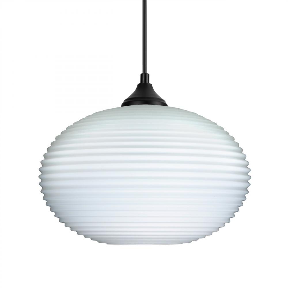 Besa Pendant Pape 10 Bronze Opal Ribbed 1x9W LED