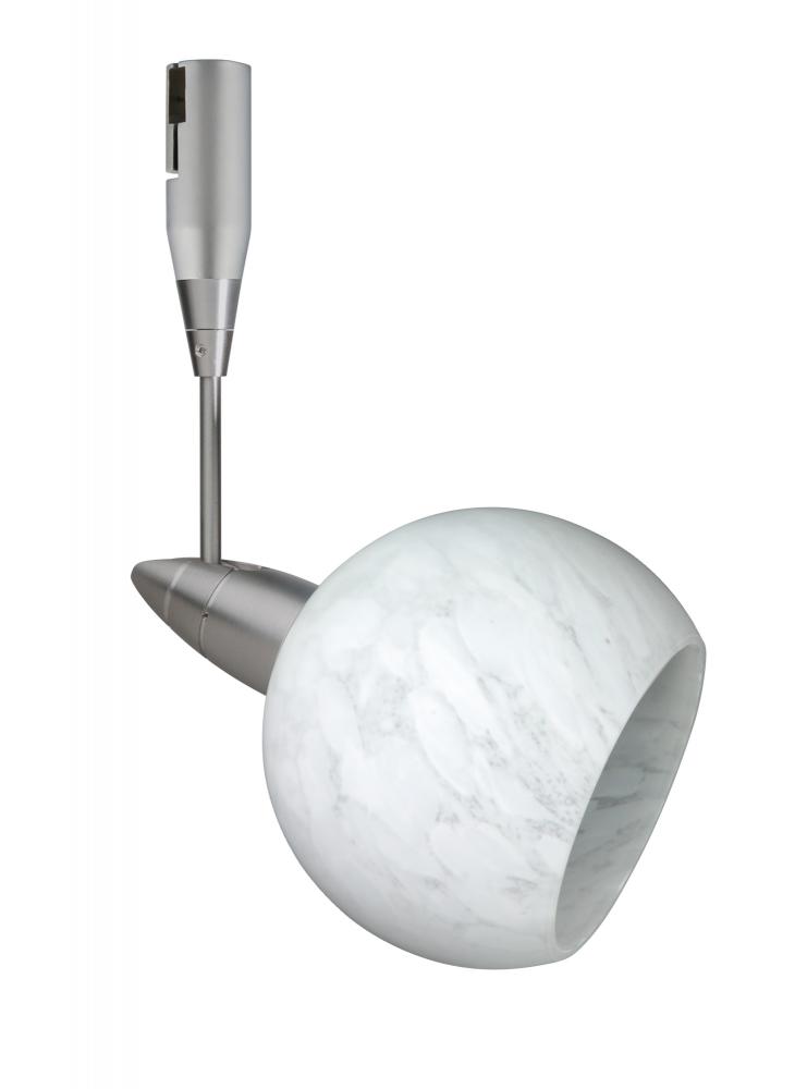 Besa Spotlight With 6" Stem Palla 3 Satin Nickel Carrera 1x35W Halogen Mr11