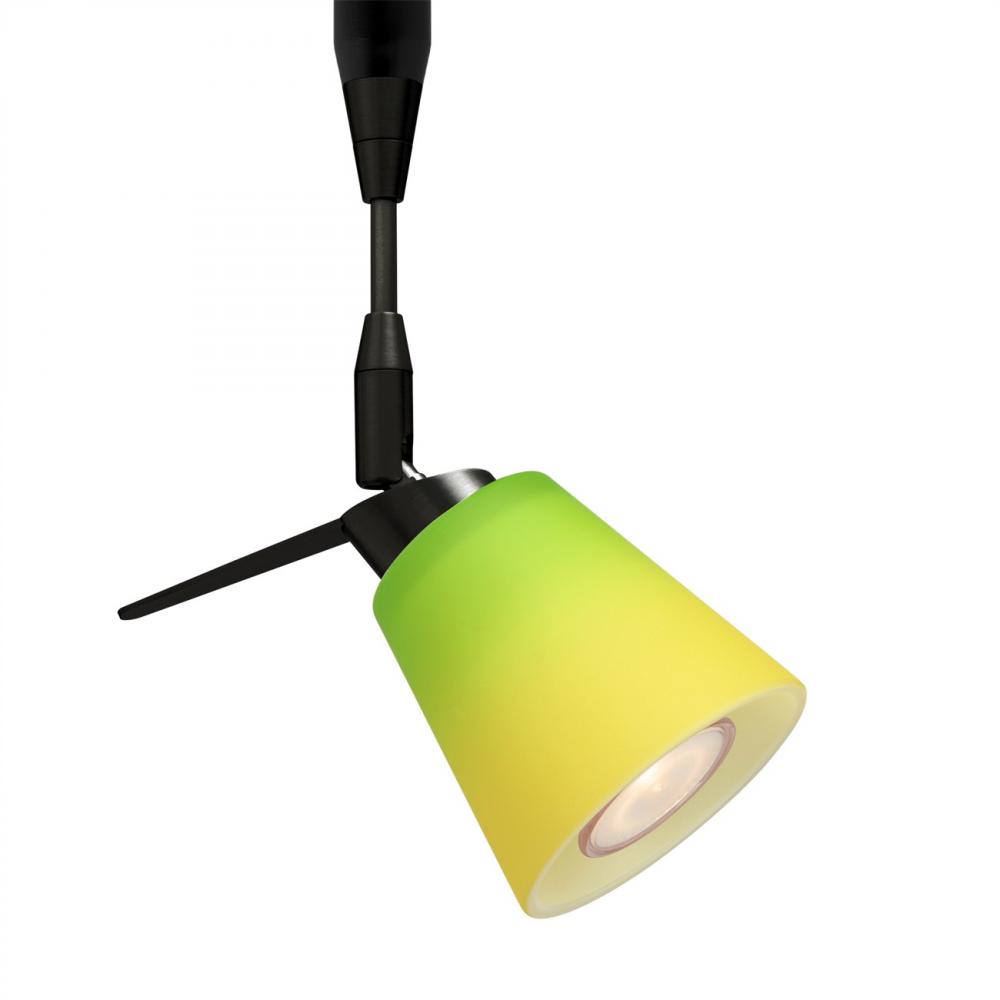 Besa, Canto 3 Spotlight, Bicolor Green/Yellow, Black Finish, 1x35W MAX GU5.3 Base