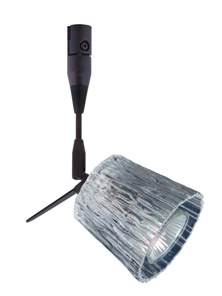 Besa Spotlight With 6" Stem Nico 3 Bronze Clear Stone 1x50W Halogen Mr16