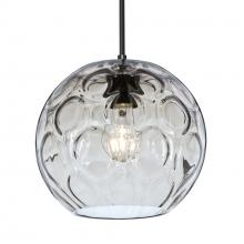 Besa Lighting 1JC-BOMYCL-EDIL-BK - Besa Bombay Cord Pendant, Clear, Black Finish, 1x8W LED Filament