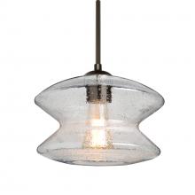 Besa Lighting 1JC-ZENCL-BR-L - Besa, Zen Cord Pendant, Clear Bubble, Bronze Finish, 1x60W Medium Base, 15Ft. Cord