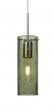 Besa Lighting 1JT-JUNI10MS-SN - Besa, Juni 10 Cord Pendant, Moss Bubble, Satin Nickel, 1x60W Medium Base