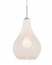 Besa Lighting 1JT-LEONMW-SN - Besa, Leon Cord Pendant, Milky White, Satin Nickel Finish, 1x60W Medium base