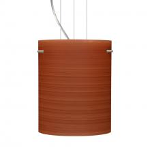 Besa Lighting 1KG-4006CH-LED-SN-L - Besa Tamburo 8 Pendant Cherry Satin Nickel 1x11W LED, 15Ft. Option