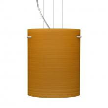 Besa Lighting 1KG-4006OK-LED-SN-L - Besa Tamburo 8 Pendant Oak Satin Nickel 1x11W LED, 15Ft. Option