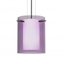 Besa Lighting 1KG-A00607-BR-L - Besa Pendant Pahu 8 Bronze Transparent Amethyst 1x100W Medium Base, 15Ft. Option