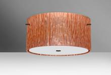 Besa Lighting 1KM-4008CS-LED-BR - Besa Ceiling Tamburo 16 Bronze Stone Copper Foil 1x28W LED