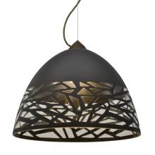 Besa Lighting 1KX-KIEVBK-BR-L - Besa Kiev Pendant, Black, Bronze Finish, 1x60W Medium Base, 15Ft. Cord