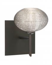 Besa Lighting 1SW-5612GL-LED-BR-SQ - Besa Wall With SQ Canopy Lasso Bronze Glitter 1x5W LED