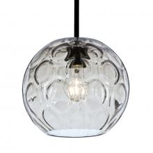 Besa Lighting 1TT-BOMYCL-EDIL-BK - Besa Bombay Cord Pendant, Clear, Black Finish, 1x8W LED Filament