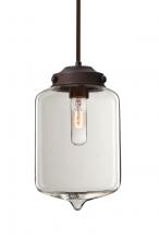 Besa Lighting 1TT-OLINCL-BR - Besa Olin Stem Pendant Bronze Clear 1x60W Medium Base T10