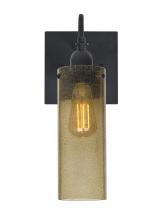 Besa Lighting 1WG-JUNI10LT-EDIL-BK - Besa Juni 10 Wall, Latte Bubble, Black Finish, 1x7W LED Filament