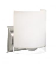 Besa Lighting 1WZ-CELTICCL-SN - Besa, Celtic Wall Sconce, Opal Glossy/Clear, Satin Nickel Finish, 1x60W Medium Base