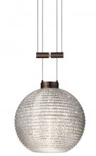 Besa Lighting 1XA-4615GL-BR - Besa Pendant Kristall 6 Bronze Glitter 1x35W Halogen