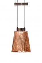 Besa Lighting 1XA-5125CF-BR - Besa Pendant Nico 4 Bronze Stone Copper Foil 1x35W Halogen