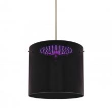 Besa Lighting 1TT-FUSION12-LED-SN - Besa, Fusion 12 Stem Pendant, Purple, Satin Nickel, 1x20W LED