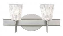 Besa Lighting 2SW-5125GL-LED-SN - Besa Wall Nico 4 Satin Nickel Glitter Stone 2x5W LED