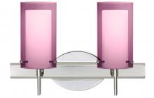 Besa Lighting 2SW-A44007-CR - Besa Pahu 4 Wall 2SW Transparent Amethyst/Opal Chrome 2x40W G9