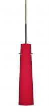 Besa Lighting B-5674RM-LED-BR - Besa Camino Pendant For Multiport Canopy Bronze Ruby Matte 1x5W LED