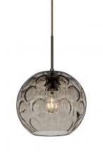 Besa Lighting J-BOMYSM-BR - Besa Bombay Pendant For Multiport Canopy, Smoke, Bronze Finish, 1x60W Medium Base