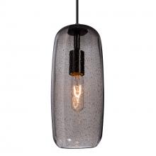 Besa Lighting J-PINOT13SM-BK - Besa, Pinot 13 Cord Pendant for Mulitport Canopy, Smoke Bubble, Black FInish 1x60W In