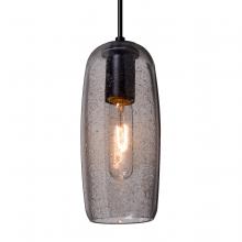 Besa Lighting J-PINOT9SM-EDIL-BK - Besa, Pinot 9 Cord Pendant for Mulitport Canopy, Smoke Bubble, Black FInish 1x40W LED