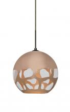 Besa Lighting J-ROCKYCP-BR - Besa, Rocky Cord Pendant For Multiport Canopies, Copper, Bronze Finish, 1x60W Medium