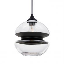 Besa Lighting OP-HULA8BK-EDIL-BK - Besa, Hula 8 Outdoor Pendant, Clear/Black, Black Finish, 1x8W LED Edison