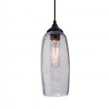 Besa Lighting OP-PINOT9CL-EDIL-BK - Besa, Pinot 9 Outdoor Pendant, Clear Bubble, Black FInish 1x4W LED Filament