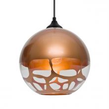 Besa Lighting OP-ROCKYCP-LED-BK - Besa, Rocky Outdoor Pendant, Copper, Black Finish, 1x9W LED